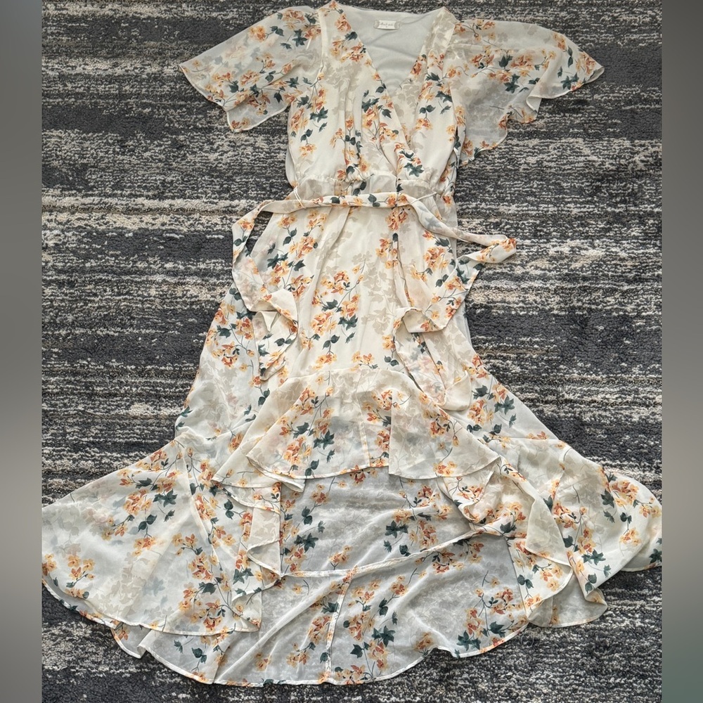 Altar’d State Floral Ruffle Maxi Dress